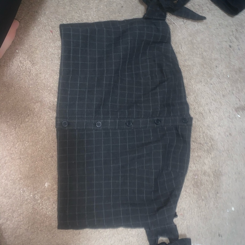 plaid crop top